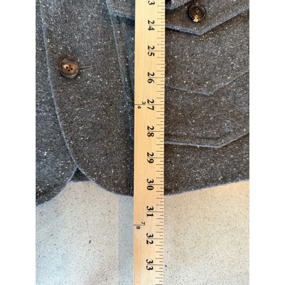 Creep Clothing Men's Field Work Jacket Button Front Arm Patches Gray Sz L Rare!